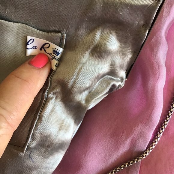 La Regale LTD Silver Satin Beaded Evening Pursette - Picture 8 of 11